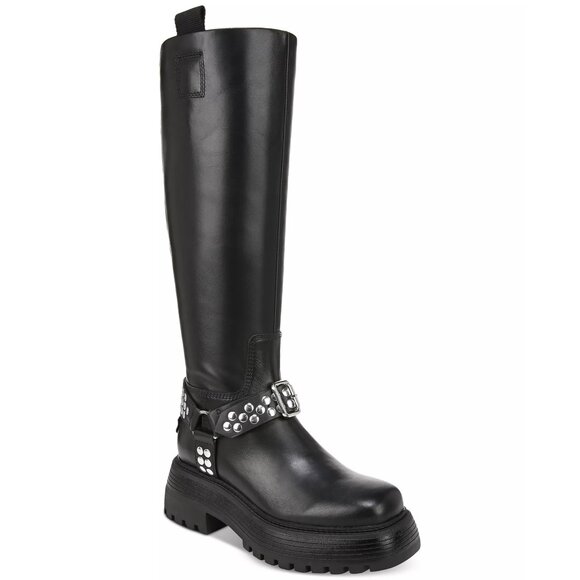 Circus NY By Sam Edelman Womens Hayes Moto Boots Black Leather Size 6.5M NIB - Picture 1 of 6